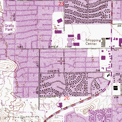 Topographic Map of The Preserve, AZ