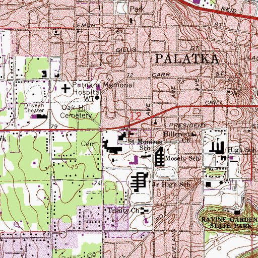 Topographic Map of Light-House of God, FL