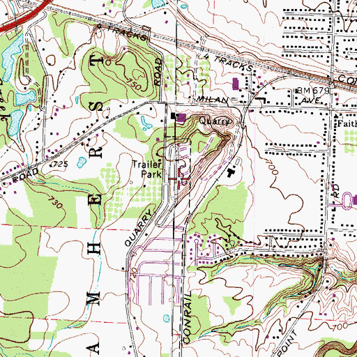 Topographic Map of Westwoods Mobile Home Park, OH