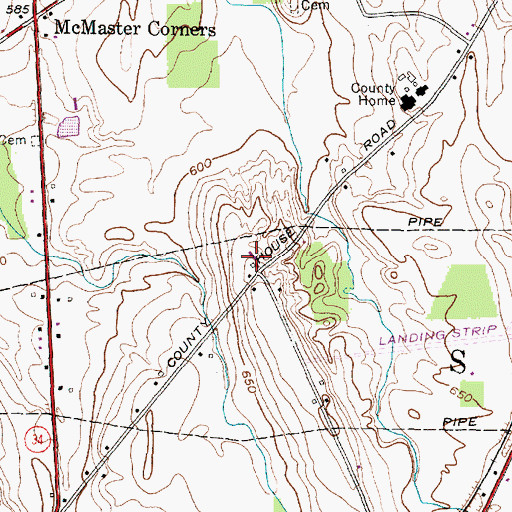 Topographic Map of Montross Farms, NY