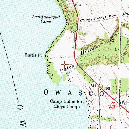 Topographic Map of KRC Farms, NY