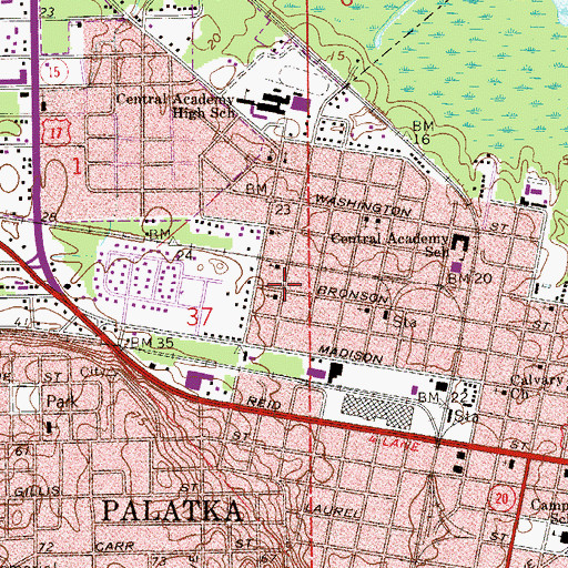 Topographic Map of Little Bethel Missionary Baptist Church, FL