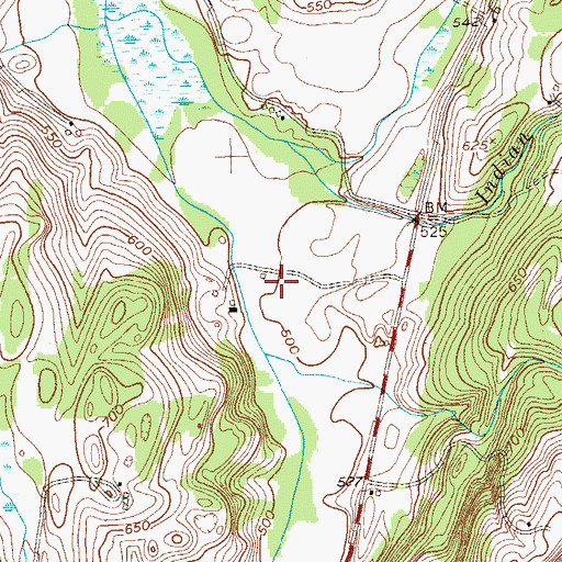 Topographic Map of Herrington Farms, NY
