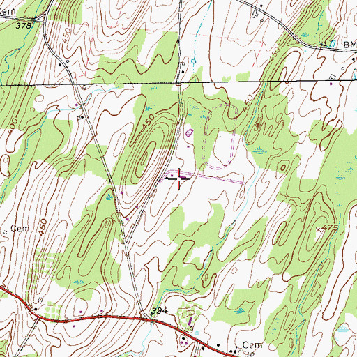 Topographic Map of White Hollow Farms, NY