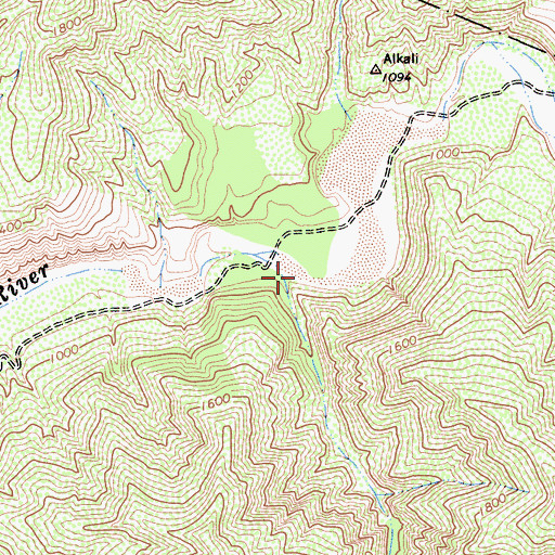 Topographic Map of Wildhorse Canyon, CA