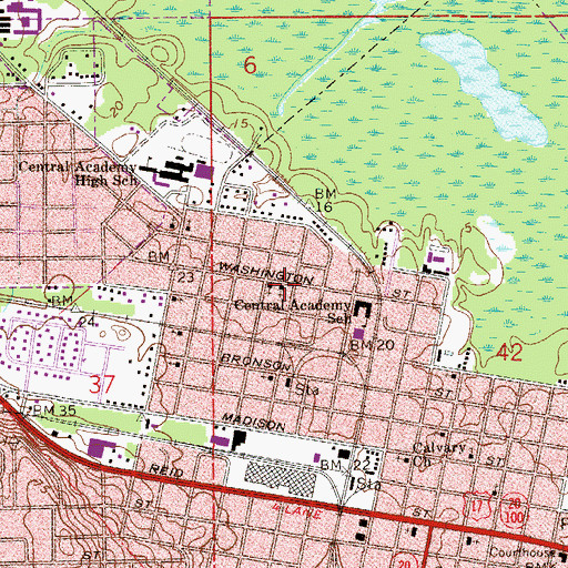 Topographic Map of Church Of God By Faith, FL