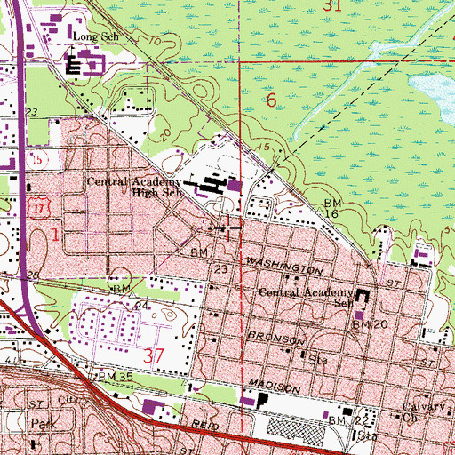 Topographic Map of Seventh-Day Adventist Church, FL