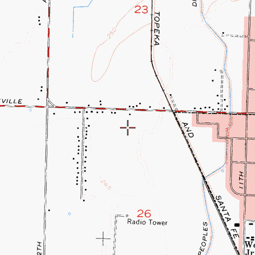 Topographic Map of Tara Mobile Estates, CA