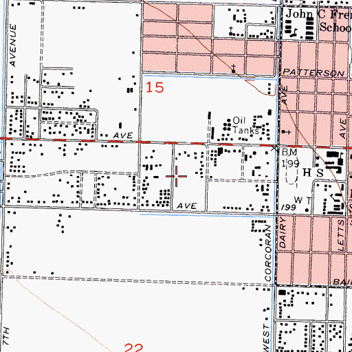 Topographic Map of Whitley Manor Mobile Home Park, CA