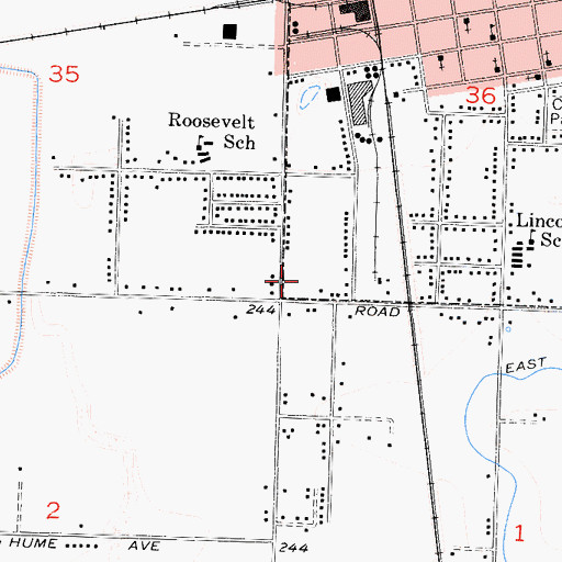 Topographic Map of Bel Air Mobile Home Park, CA