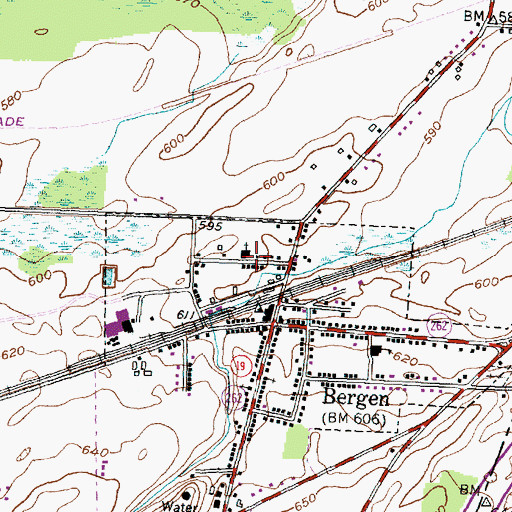 Topographic Map of Saint Bridget's Church, NY