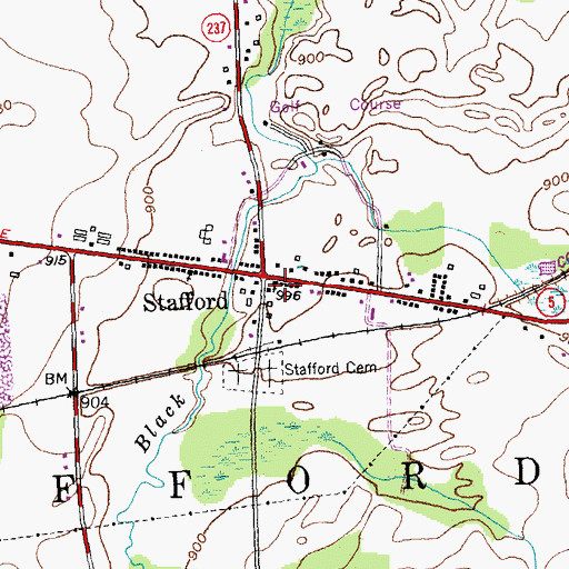 Topographic Map of Saint Pauls Episcopal Church, NY