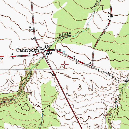 Topographic Map of Belle Maison Farms, NY