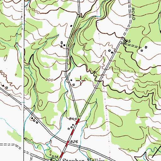 Topographic Map of Finndale Farms, NY