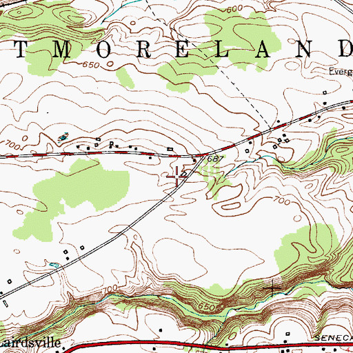Topographic Map of Fairway Farm, NY