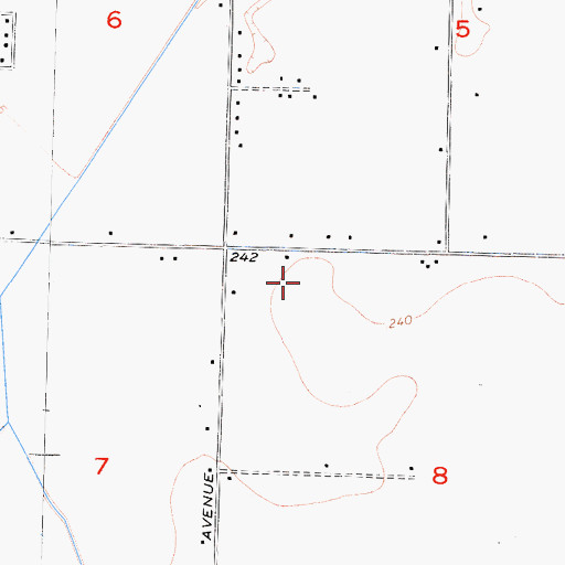 Topographic Map of Flying M Ranch, CA
