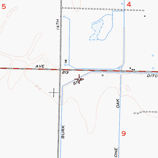 Topographic Map of King's Ranch, CA