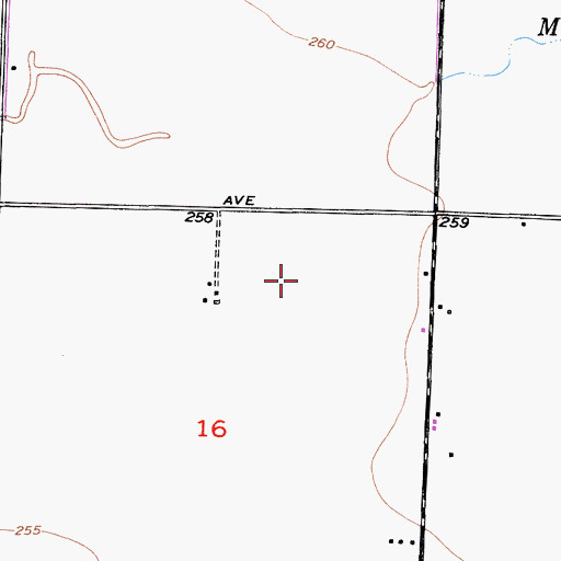 Topographic Map of Te Velde Bernard Dairy, CA
