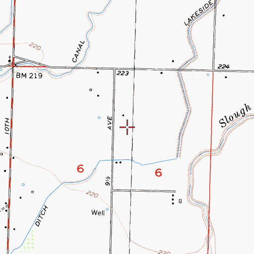 Topographic Map of Valadao Dairy, CA