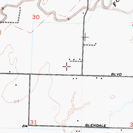 Topographic Map of Tony Martin Dairy, CA