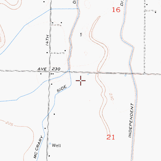 Topographic Map of Larry Davis Farms, CA