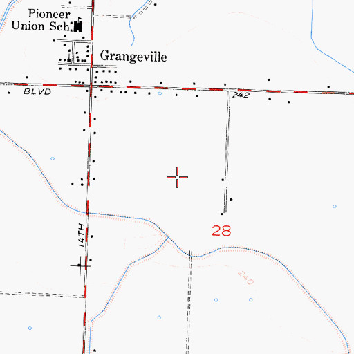 Topographic Map of Russ Waymire Farms, CA