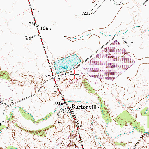Topographic Map of McMahan's Mobile Home Park, OH