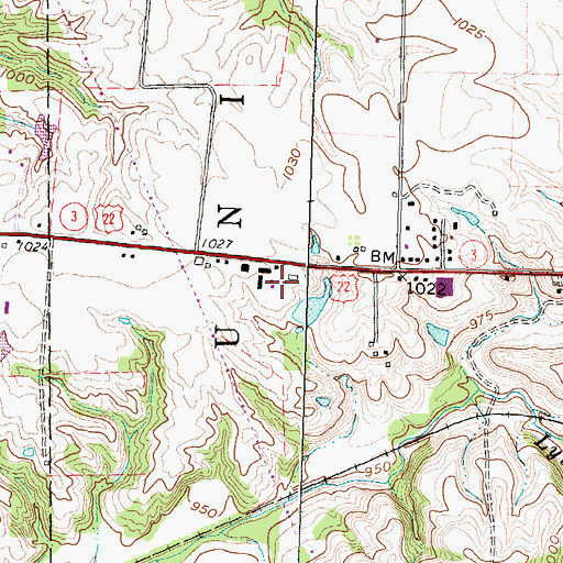 Topographic Map of Pine Hills Mobile Home Park, OH