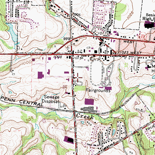 Topographic Map of Town And Country Estates, OH