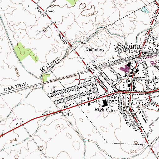 Topographic Map of Rolfe Mobile Home Park, OH