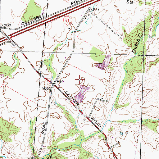 Topographic Map of Dale Stokes Rasberry Farm, OH
