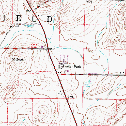 Topographic Map of Dons Mobile Manor, WI
