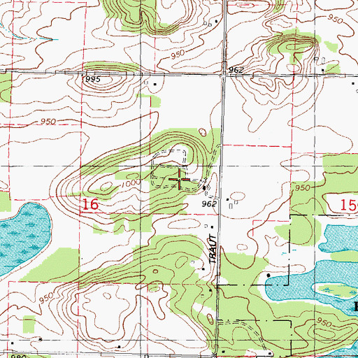 Topographic Map of Little Bluff Campground, WI