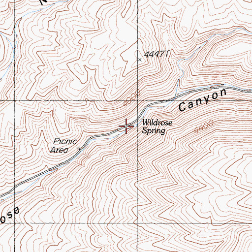 Topographic Map of Wildrose Spring, CA