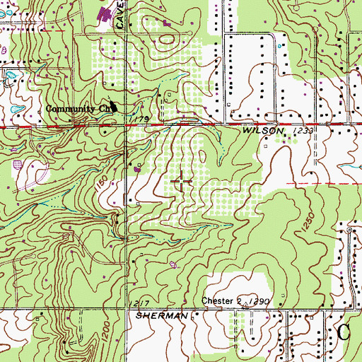 Topographic Map of Eddy Fruit Farm, OH