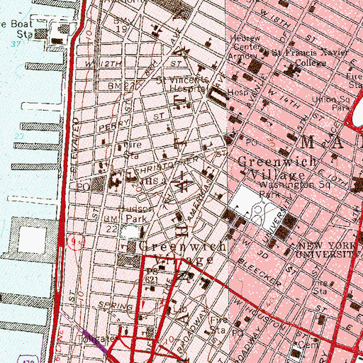 Topographic Map of Barrow Street Nursery School, NY