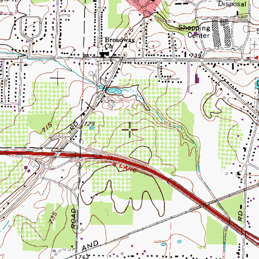 Topographic Map of Spiegelberg Orchards, OH