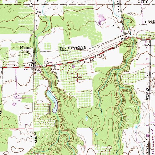 Topographic Map of Spring Hill Orchards, OH