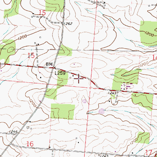 Topographic Map of Apple Hill Orchards, OH