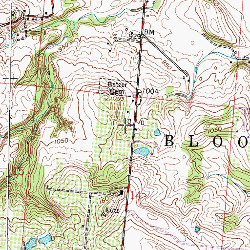 Topographic Map of Sunny Hill Fruit Farm, OH
