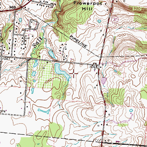 Topographic Map of Granville Orchard, OH
