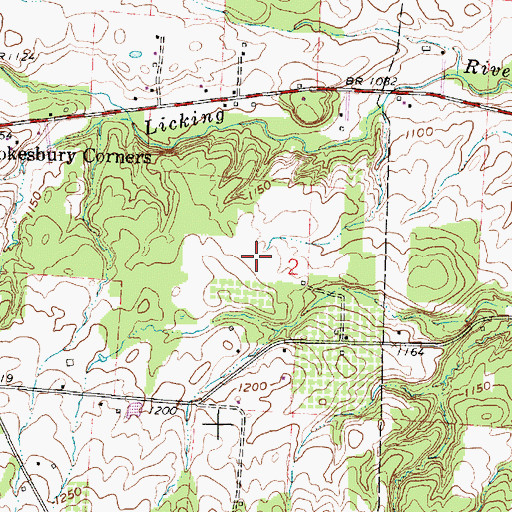 Topographic Map of Highwater Orchard, OH