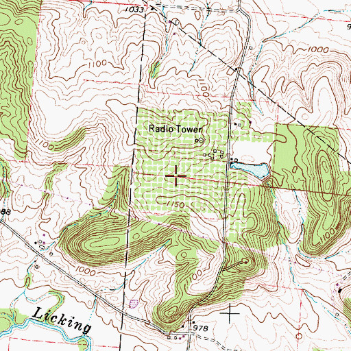 Topographic Map of Legend Hills Orchard, OH