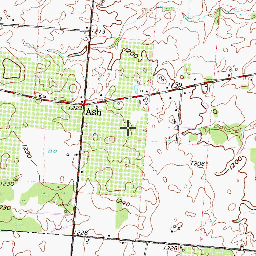 Topographic Map of Lynd Fruit Farm, OH