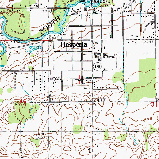 Topographic Map of Christ the King Church, MI