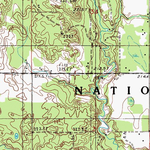 Topographic Map of Newman Chapel, MI
