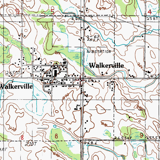 Topographic Map of Walkerville Station (historical), MI