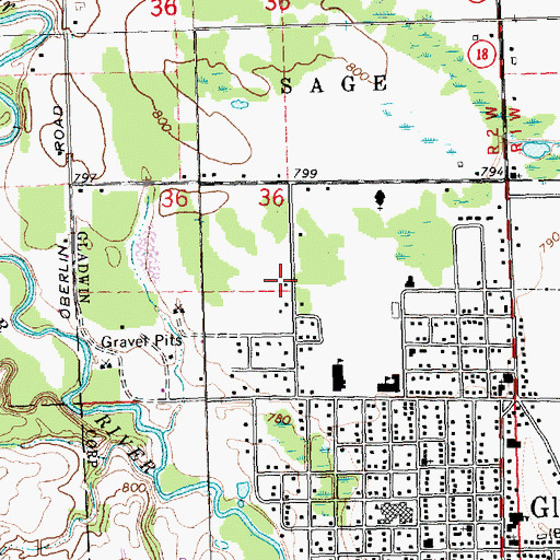 Topographic Map of Spring Street Family Practice Clinic, MI