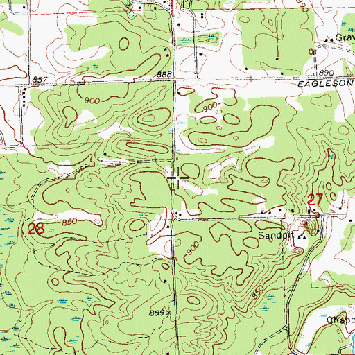 Topographic Map of Gladwin County Recreation Area, MI