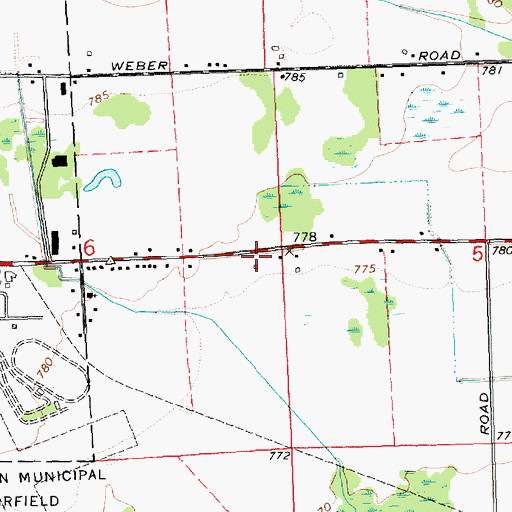 Topographic Map of Gladwin County Library, MI
